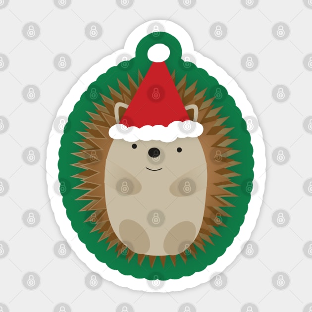 Santa Hedgehog Sticker by Hedgie Designs